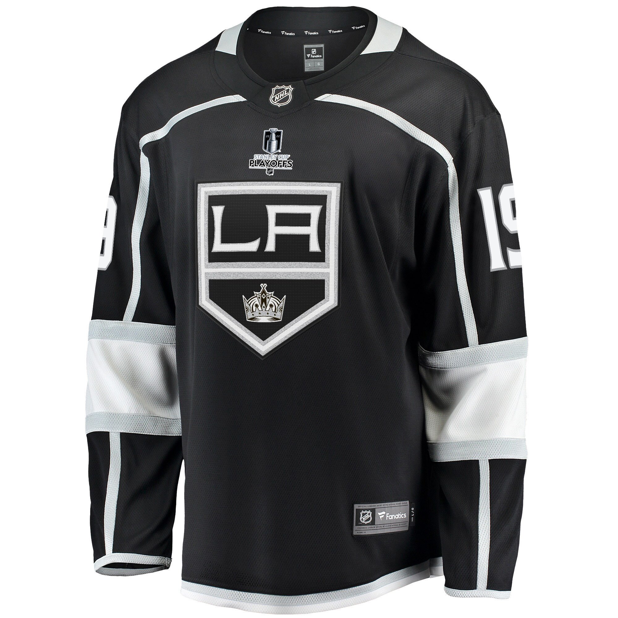 Los Angeles Kings Alex Iafallo 19 Home 2022 Stanley Cup Playoffs Breakaway Men Jersey - Black
