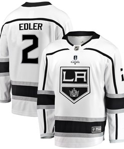Los Angeles Kings Alexander Edler 2 Away 2022 Stanley Cup Playoffs Breakaway Men Jersey - White