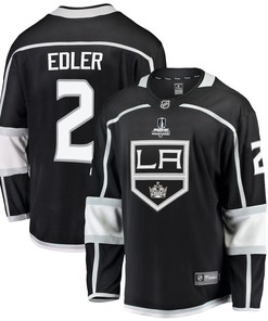 Los Angeles Kings Alexander Edler 2 Home 2022 Stanley Cup Playoffs Breakaway Men Jersey - Black