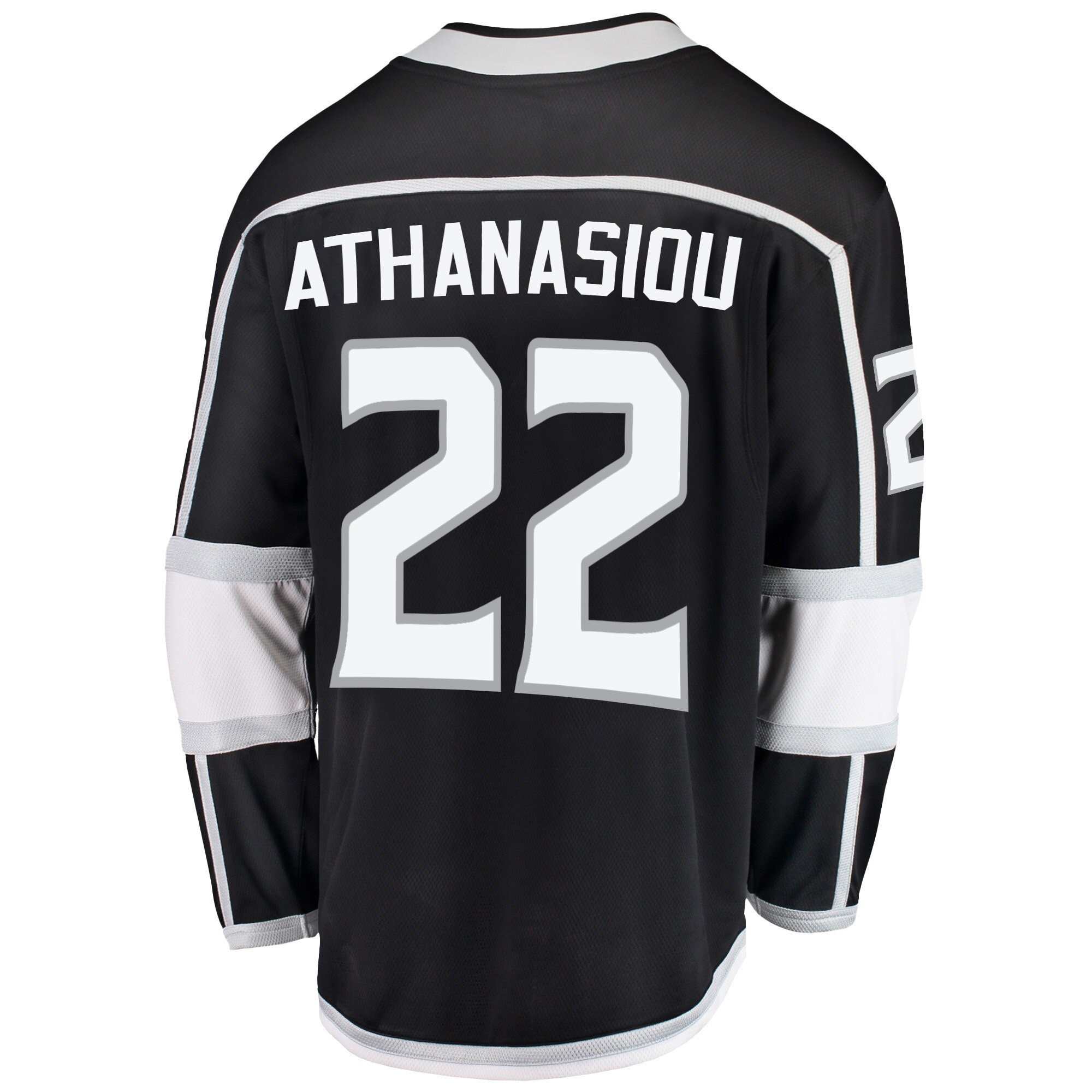 Los Angeles Kings Andreas Athanasiou 22 Home 2022 Stanley Cup Playoffs Breakaway Men Jersey - Black