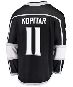 Los Angeles Kings Anze Kopitar 11 Home 2022 Stanley Cup Playoffs Breakaway Men Jersey - Black