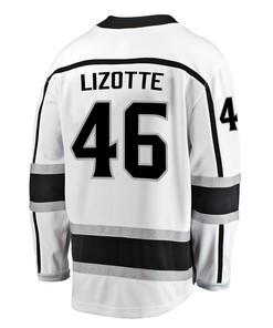 Los Angeles Kings Blake Lizotte 46 Away 2022 Stanley Cup Playoffs Breakaway Men Jersey - White