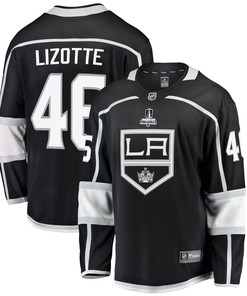 Los Angeles Kings Blake Lizotte 46 Home 2022 Stanley Cup Playoffs Breakaway Men Jersey - Black