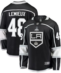 Los Angeles Kings Brendan Lemieux 48 Home 2022 Stanley Cup Playoffs Breakaway Men Jersey - Black