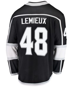 Los Angeles Kings Brendan Lemieux 48 Home 2022 Stanley Cup Playoffs Breakaway Men Jersey - Black