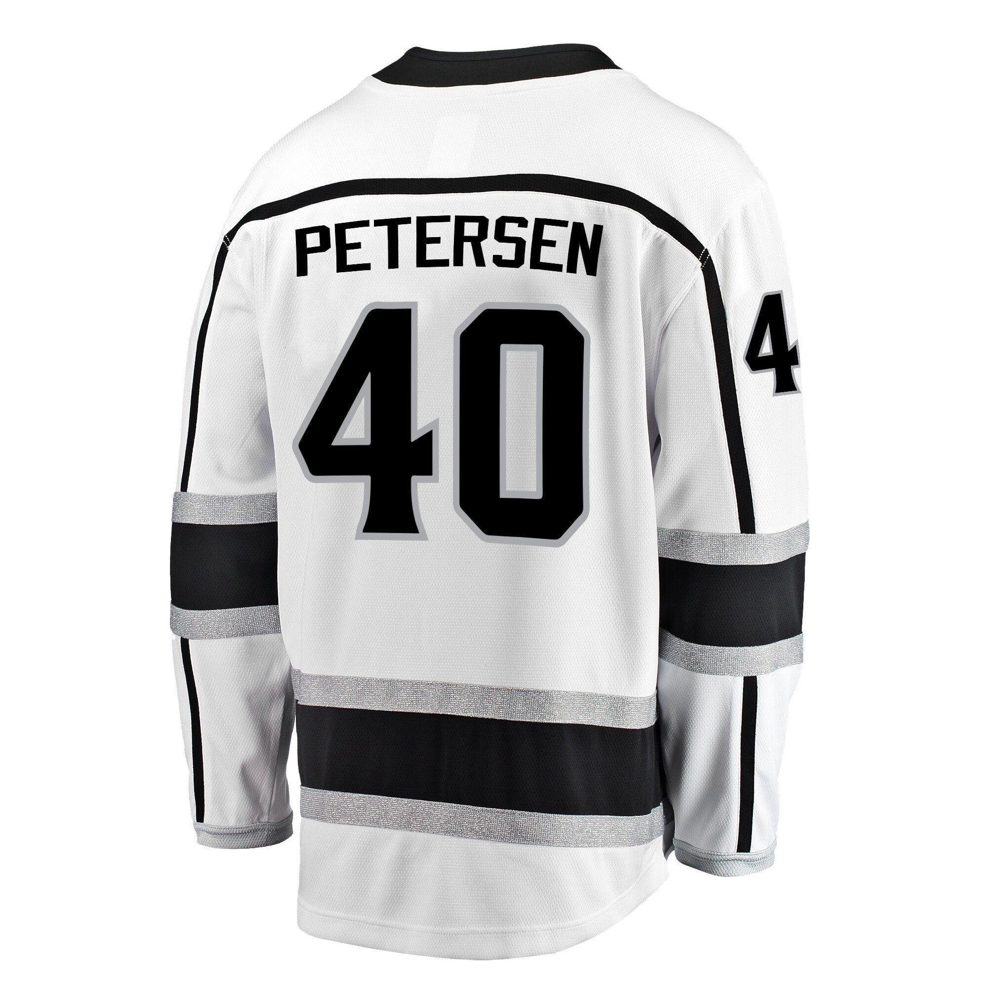 Los Angeles Kings Cal Petersen 40 Away 2022 Stanley Cup Playoffs Breakaway Men Jersey - White