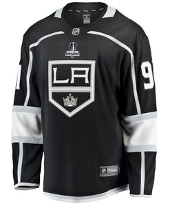 Los Angeles Kings Carl Grundstrom 91 Home 2022 Stanley Cup Playoffs Breakaway Men Jersey - Black