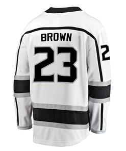 Los Angeles Kings Dustin Brown 23 Away 2022 Stanley Cup Playoffs Breakaway Men Jersey - White