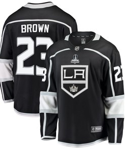 Los Angeles Kings Dustin Brown 23 Home 2022 Stanley Cup Playoffs Breakaway Men Jersey - Black