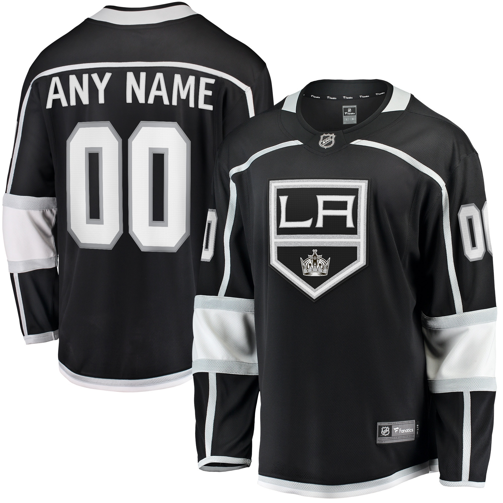 Los Angeles Kings Fanatics Branded 2020/21 Home Breakaway Custom Jersey - Black Custom Jerseys Nhl