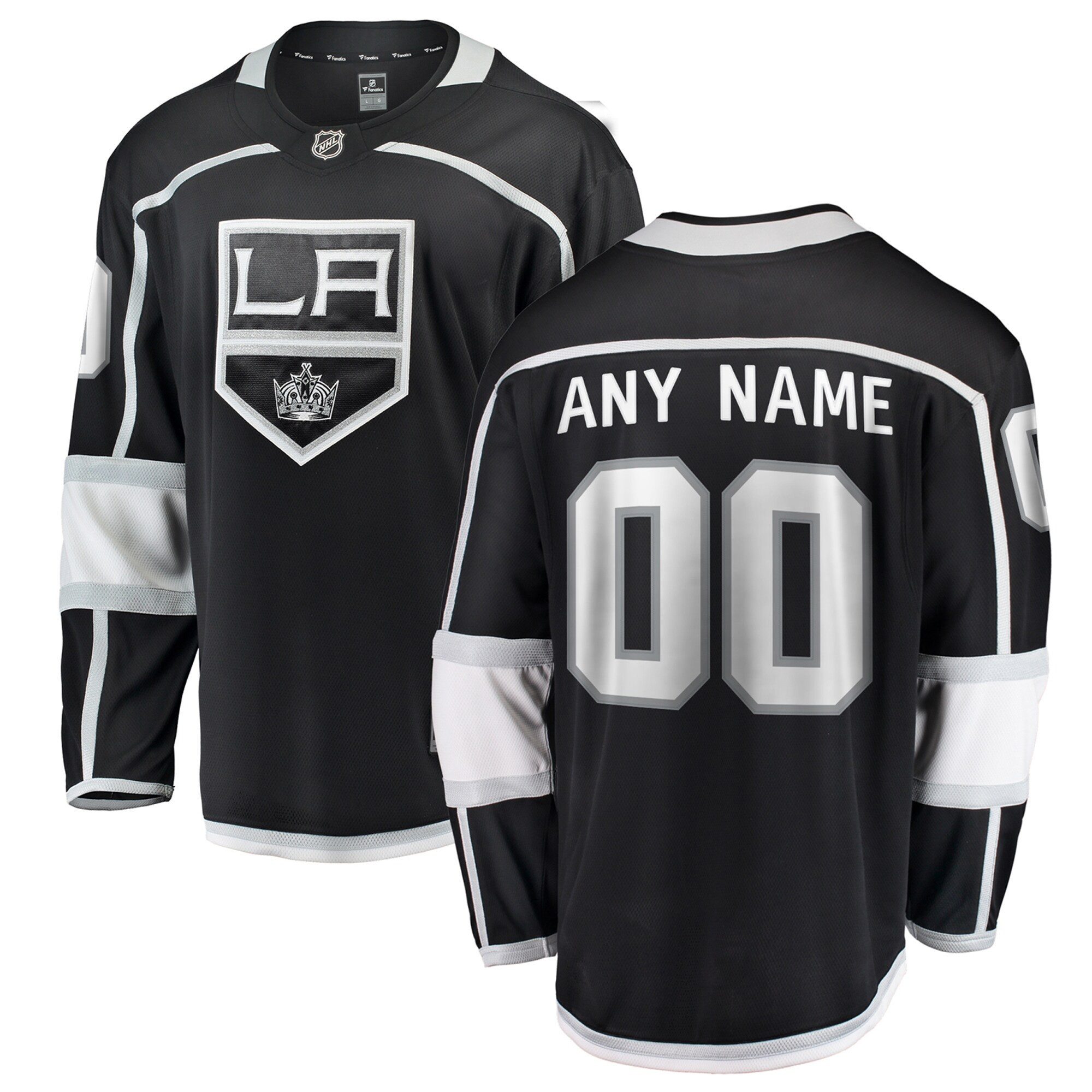 Los Angeles Kings Fanatics Branded Home Breakaway Custom Jersey - Black Custom Jerseys Nhl