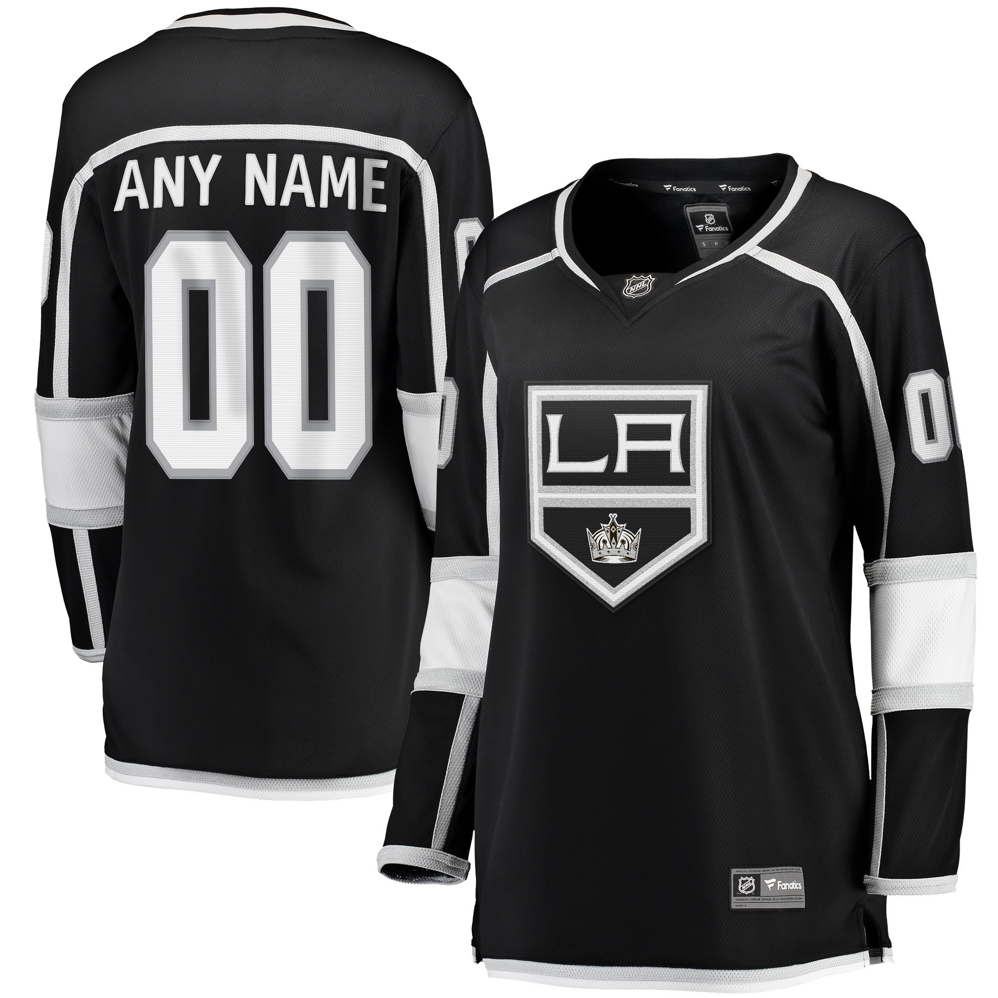 Los Angeles Kings Fanatics Branded Womens 2020/21 Home Breakaway Custom Jersey - Black Custom Jerseys Nhl