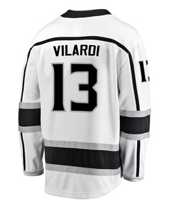 Los Angeles Kings Gabriel Vilardi 13 Away 2022 Stanley Cup Playoffs Breakaway Men Jersey - White