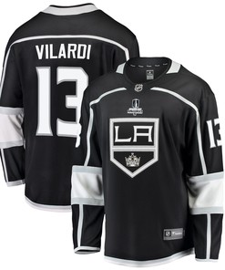Los Angeles Kings Gabriel Vilardi 13 Home 2022 Stanley Cup Playoffs Breakaway Men Jersey - Black