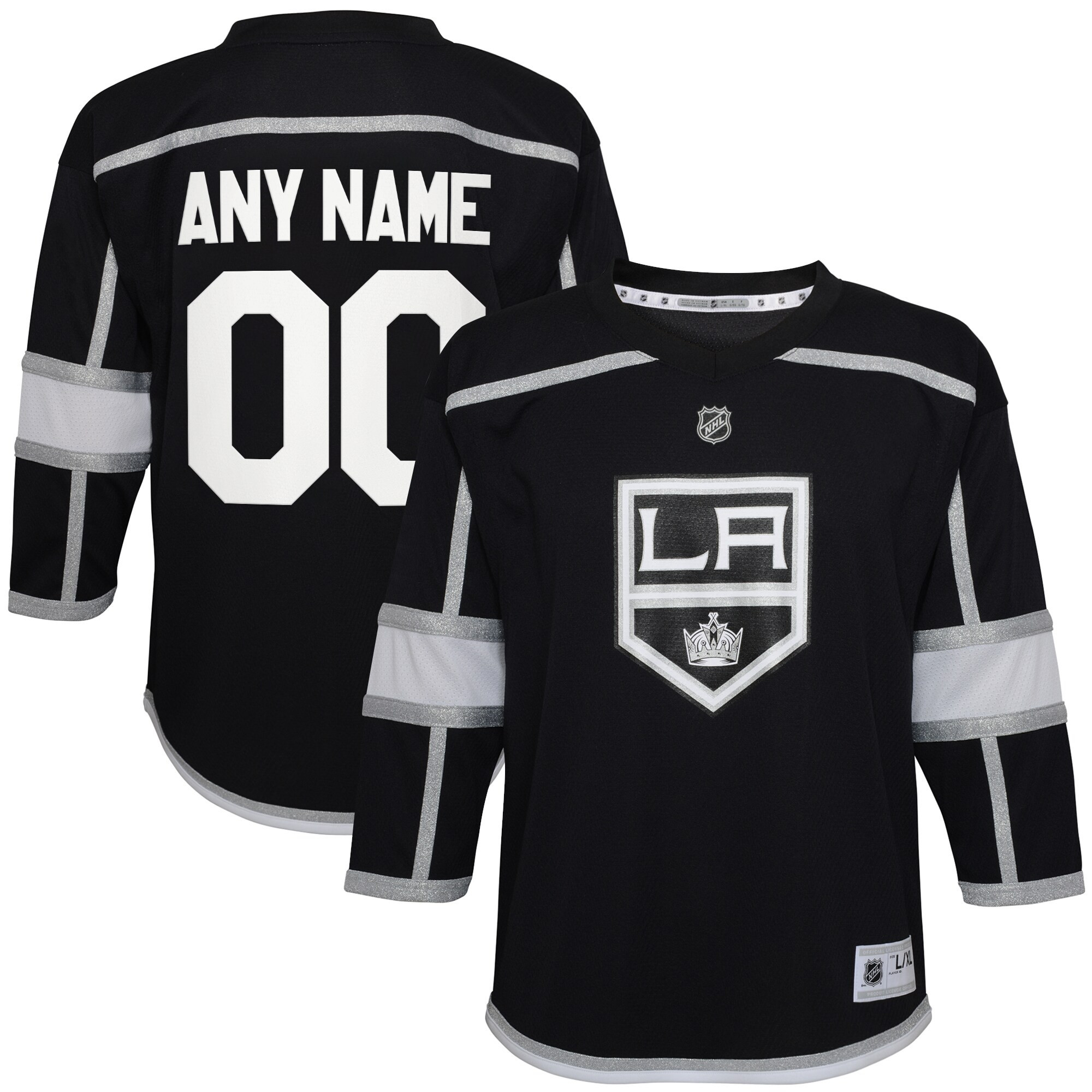 Los Angeles Kings Home Replica Custom Jersey - Black Custom Jerseys Nhl