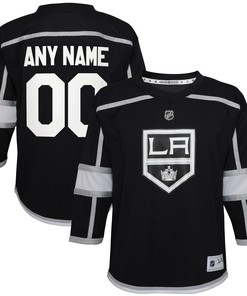 Los Angeles Kings Home Replica Custom Jersey - Black Custom Jerseys Nhl