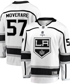 Los Angeles Kings Jacob Moverare 57 Away 2022 Stanley Cup Playoffs Breakaway Men Jersey - White
