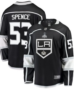 Los Angeles Kings Jordan Spence 53 Home 2022 Stanley Cup Playoffs Breakaway Men Jersey - Black