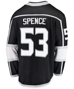 Los Angeles Kings Jordan Spence 53 Home 2022 Stanley Cup Playoffs Breakaway Men Jersey - Black