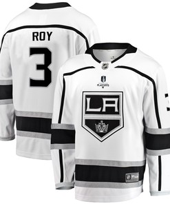 Los Angeles Kings Matt Roy 3 Away 2022 Stanley Cup Playoffs Breakaway Men Jersey - White
