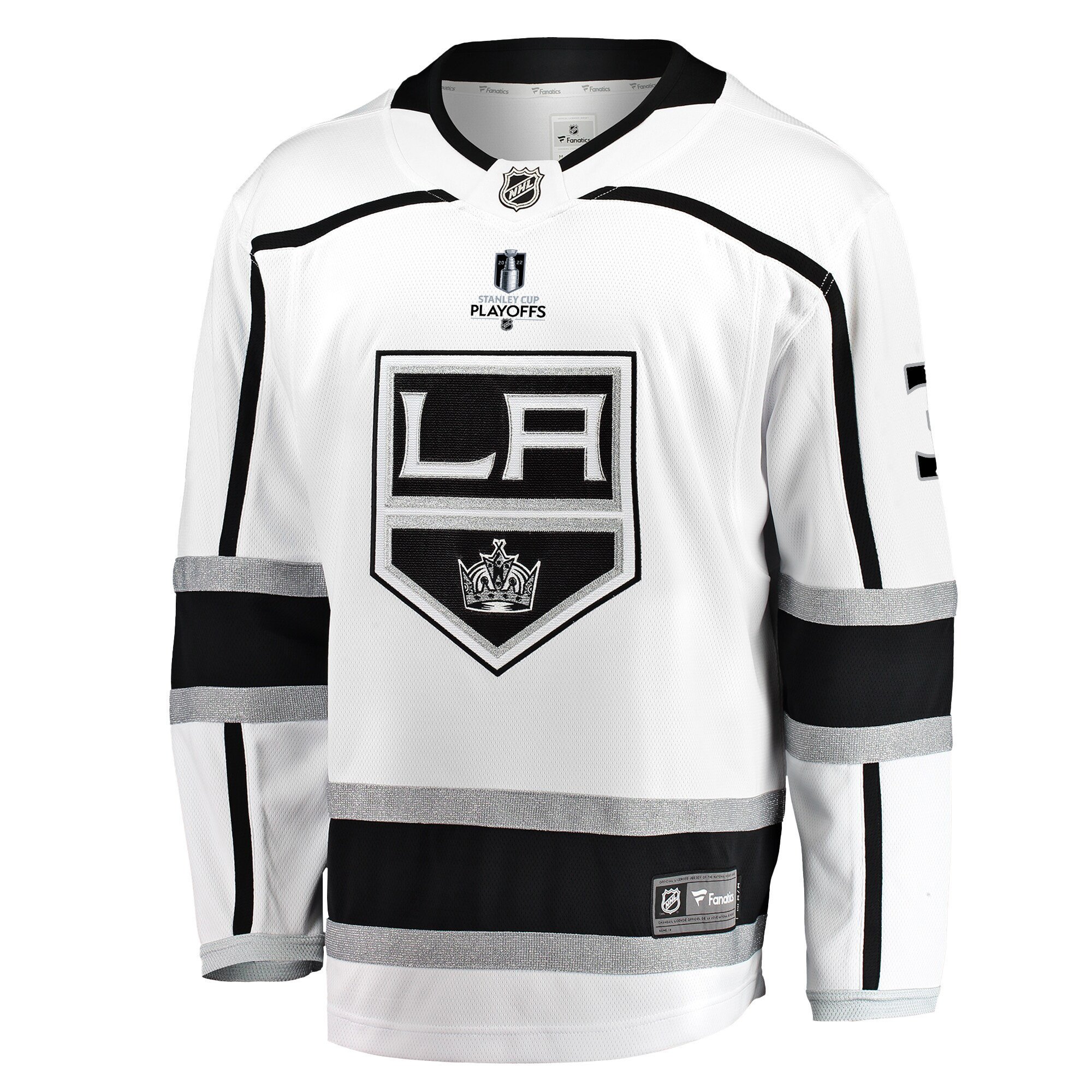 Los Angeles Kings Matt Roy 3 Away 2022 Stanley Cup Playoffs Breakaway Men Jersey - White