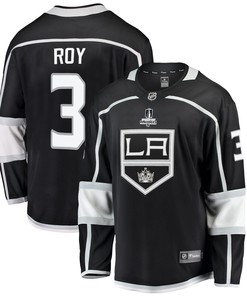 Los Angeles Kings Matt Roy 3 Home 2022 Stanley Cup Playoffs Breakaway Men Jersey - Black