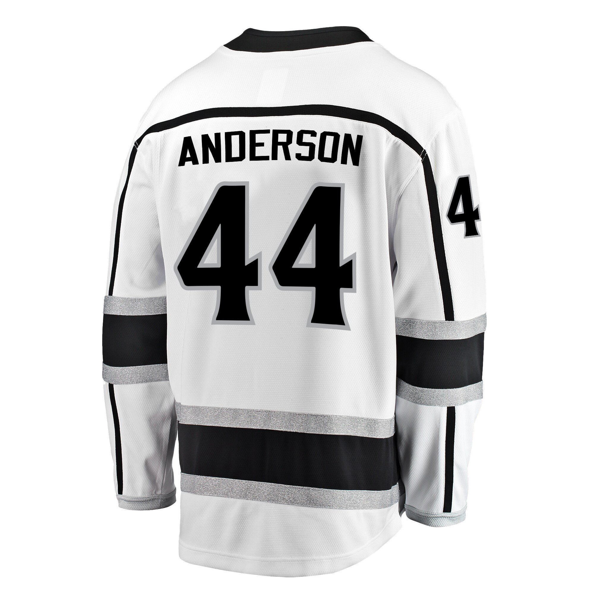 Los Angeles Kings Mikey Anderson 44 Away 2022 Stanley Cup Playoffs Breakaway Men Jersey - White