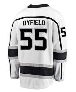 Los Angeles Kings Quinton Byfield 55 Away 2022 Stanley Cup Playoffs Breakaway Men Jersey - White
