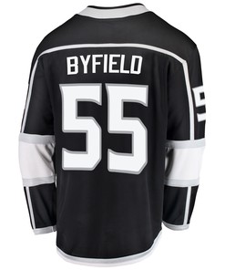 Los Angeles Kings Quinton Byfield 55 Home 2022 Stanley Cup Playoffs Breakaway Men Jersey - Black