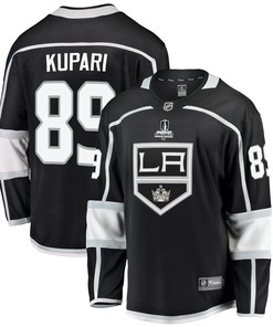 Los Angeles Kings Rasmus Kupari 89 Home 2022 Stanley Cup Playoffs Breakaway Men Jersey - Black