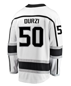 Los Angeles Kings Sean Durzi 50 Away 2022 Stanley Cup Playoffs Breakaway Men Jersey - White