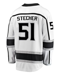 Los Angeles Kings Troy Stecher 51 Away 2022 Stanley Cup Playoffs Breakaway Men Jersey - White