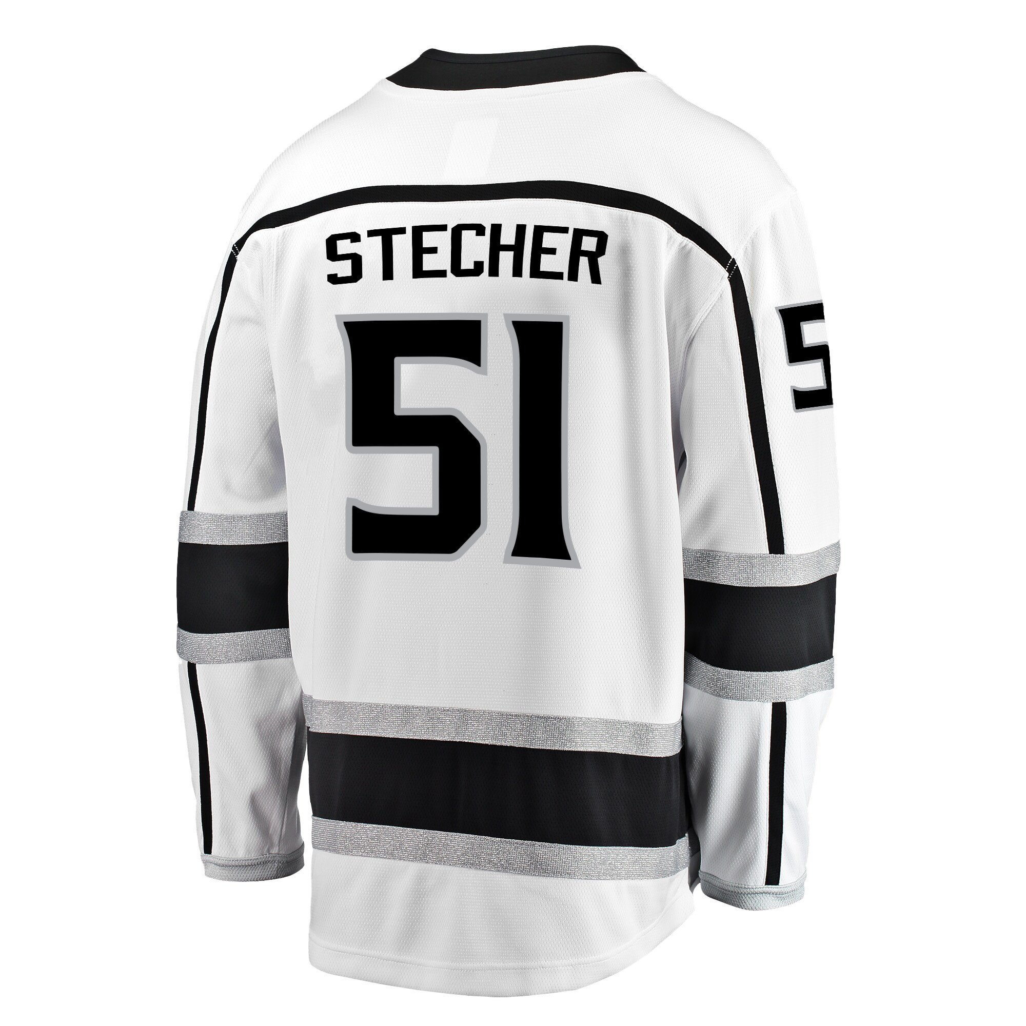 Los Angeles Kings Troy Stecher 51 Away 2022 Stanley Cup Playoffs Breakaway Men Jersey - White