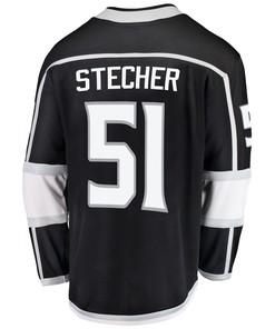 Los Angeles Kings Troy Stecher 51 Home 2022 Stanley Cup Playoffs Breakaway Men Jersey - Black