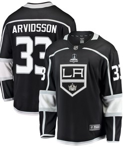 Los Angeles Kings Viktor Arvidsson 33 Home 2022 Stanley Cup Playoffs Breakaway Men Jersey - Black