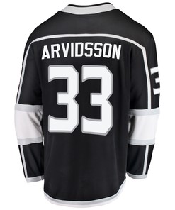 Los Angeles Kings Viktor Arvidsson 33 Home 2022 Stanley Cup Playoffs Breakaway Men Jersey - Black