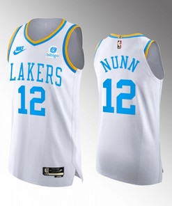 Los Angeles Lakers 12 Kendrick Nunn White Jersey 2022-23 Classic Edition