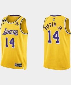 Los Angeles Lakers 14 Scotty Pippen Jr. 2022-23 Icon Edition Gold Men Jersey