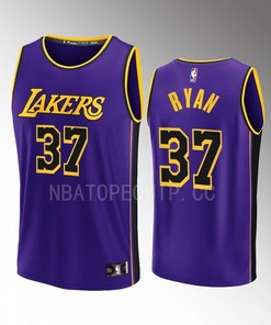 Los Angeles Lakers 37 Matt Ryan Statement Men Jersey 2022-23 Fast Break Purple