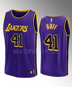Los Angeles Lakers 41 Jay Huff Statement Men Jersey 2022-23 Fast Break Purple