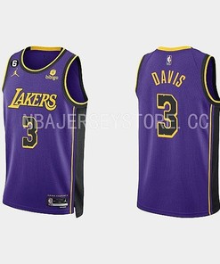 Los Angeles Lakers Anthony Davis 3 Purple 2022-23 Statement Edition Men Jersey