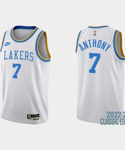 Los Angeles Lakers Carmelo Anthony 7 2022-23 Classic Edition White Men Jersey