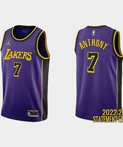 Los Angeles Lakers Carmelo Anthony 7 Purple 2022-23 Statement Edition Men Jersey
