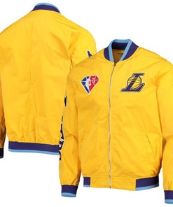 Los Angeles Lakers JH Design City Edition Bomber Full-Zip Jacket - Gold