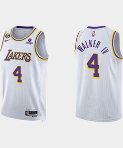 Los Angeles Lakers Lonnie Walker IV 4 2022-23 Association Edition White Men Jersey Swingman