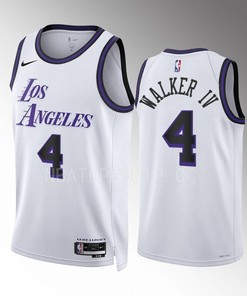 Los Angeles Lakers Lonnie Walker IV 4 2022-23 City Edition White Jersey