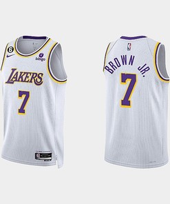 Los Angeles Lakers Troy Brown Jr. 7 2022-23 Association Edition White Men Jersey Swingman