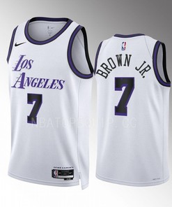 Los Angeles Lakers Troy Brown Jr. 7 2022-23 City Edition White Jersey