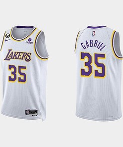 Los Angeles Lakers Wenyen Gabriel 35 2022-23 Association Edition White Men Jersey Swingman