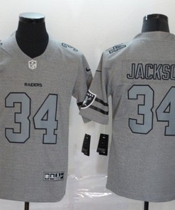 Los Angeles Raiders Bo Jackson #34 Nfl 2020 Grey Jersey